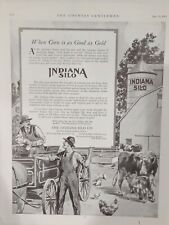 Used, 1915 Indiana Silo Co. The Country Gentleman Print Ad Farm Wagon Cows Chickens for sale  Shipping to South Africa
