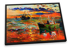 Fishing boats sunset for sale  UK