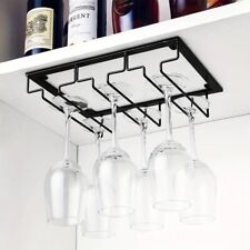 Black Metal wine glass holder hanger under cabinet 3 Row for sale  Shipping to South Africa