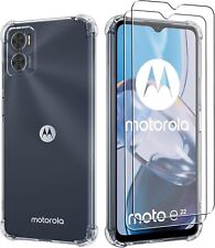 Funda para Motorola Moto E22, cubierta de silicona transparente a prueba de golpes + protector de pantalla segunda mano  Embacar hacia Mexico