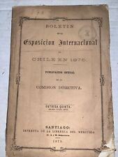 boletin de la exposicion internacional de chile en 1875 comprar usado  Enviando para Brazil