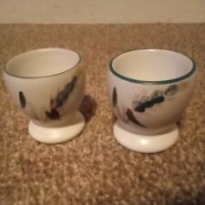 Two Denby Green wheat Egg Cups, used for sale  SUNDERLAND