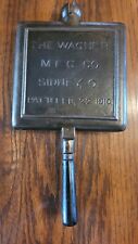 Antique 1910 Wagner M'F'G Mfg Co Cast Iron Square Waffle Maker Sidney O No Base for sale  Shipping to South Africa