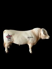 Usado, PBR Autógrafo Coleccionista Charolais Toro Figura Tuff Hedeman Firma Respaldada segunda mano  Embacar hacia Argentina