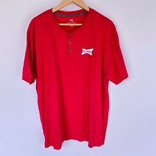 Camiseta Sonic masculina uniforme de trabalho funcionário tamanho XL vermelha logotipo Henley botão para cima comprar usado  Enviando para Brazil