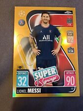 2021/22 Topps Match Attax Chrome 21/22 PSG Lionel Messi #157 Gold Parallel /50 for sale  Shipping to South Africa