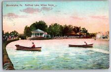 Cartão postal antigo Filadélfia, Pensilvânia - Lagos artificiais, Willow Grove comprar usado  Enviando para Brazil