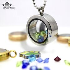 25mm/30mm Stainless Steel Thicken Living Memory Glass Floating Locket Charm, used for sale  Shipping to South Africa