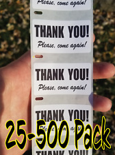 Adesivos "Thank You Come Again" 25-500 peças adesivo de papel decalque etiqueta a granel  comprar usado  Enviando para Brazil
