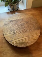 Vintage solid Oak Lazy Susan farmhouse cottage dining table cottage Heavy Duty  for sale  Shipping to South Africa