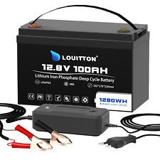 LOUITTON LiFePO4 Bateria 12V 100Ah Bateria litowa z BMS do instalacji solarnej Łódź Kamper, używany na sprzedaż  Wysyłka do Poland