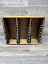 Vintage Wooden 45 CD / Cassette Storage Holder Rack Wall-Mount 13" Savoy for sale  Shipping to South Africa