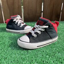 Zapatos Converse Chuck Taylor All Star talla 6 Tenis para bebé negros rojos segunda mano  Embacar hacia Argentina