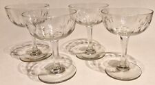 crystal champagne saucers for sale  BIGGLESWADE