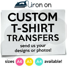 Custom Iron On T-Shirt Transfers A6 A5 A4 Your Image Logo Photos Design Hen Stag for sale  Shipping to South Africa