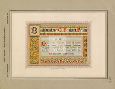 Muestra de intercambio de patrones gráficos - 1889 diseño y tipografía alemana #e527 segunda mano  Embacar hacia Argentina