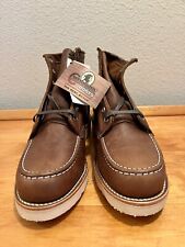 Used, CHIPPEWA Men’s  6” Whiskey Brown Leather Moc Toe Boots Sz 9.5 D Made In USA for sale  Shipping to South Africa