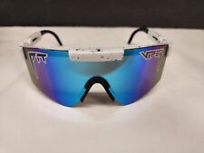 Pit Viper Polarized Sunglasses Unisex White/black Blue Lens FREE SHIP for sale  Shipping to South Africa