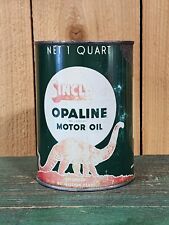 Lata de cuarto de galón de aceite de motor opalino Sinclair original de colección Red Dino Qt segunda mano  Embacar hacia Argentina