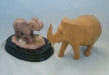 Elephant figures wooden for sale  PETERBOROUGH