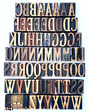 Letterpress wood decorative for sale  UK