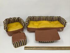 Boneca Barbie inflável vintage Puff N Play 4 peças móveis para sala de estar marrom comprar usado  Enviando para Brazil