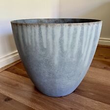 Used, Grey Plant Flower Pot (H 39cm D 33cm) Wide Large Plastic Planter Indoor Outdoor for sale  WALLINGTON