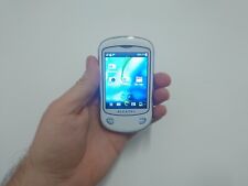 Teléfono móvil Alcatel OT-710 blanco púrpura (desbloqueado) táctil simple ancianos básicos segunda mano  Embacar hacia Argentina