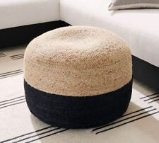 pouffe Cover Braided Jute Natural Home Decorative Ottoman Foot Stool Cover Pouf for sale  Shipping to South Africa