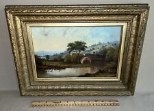 Antique 19thC Oil Painting English Outdoor Landscape Mill Dunstable Bedfordshire for sale  Shipping to South Africa