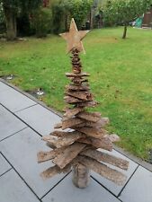 Weihnachtsbaum Tannen Christ Baum aus Baumrinde mit Stern SELBST HAND GEMACHT gebraucht kaufen  Nürnberg