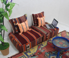 Sofá de chão marroquino, sofá de chão marroquino, conjunto de sofá de chão travesseiros pufe, usado comprar usado  Enviando para Brazil