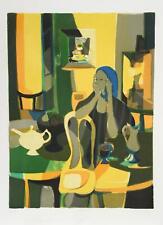 Marcel Mouly, At the Cafe, Lithograph, signed and numbered in pencil for sale  Shipping to South Africa