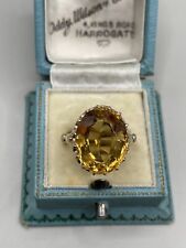 Used, Huge 18ct Yellow Gold Golden Citrine Ring Size M for sale  Shipping to South Africa