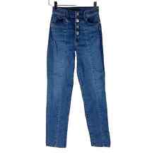 Jeans feminino 3x1 NYC 24 azul Jackie botão mosca skinny cropped cintura alta comprar usado  Enviando para Brazil