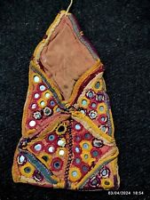 Bolsa espelhada indiana antiga étnica tribal vintage nômade kutchi banjara feita à mão, usado comprar usado  Enviando para Brazil