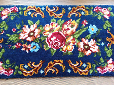 Gancho de pestillo hecho a mano alfombra floral 30,5 x 51,25 hilo de flores colgante de pared, usado segunda mano  Embacar hacia Argentina