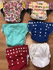 Cloth Diaper Covers * LOT of 6 *Bum Genius *Nooya*Baby Goal*Thirsties Pre-Owned for sale  Shipping to South Africa