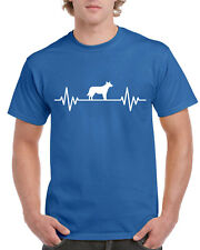 Camiseta masculina unissex presente para cachorros Queensland salto coração pulso amor comprar usado  Enviando para Brazil