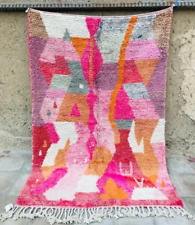 Moroccan Berber  Pink Wool  Handmade Colorful Rug Berber  rug 5x8 FT comprar usado  Enviando para Brazil