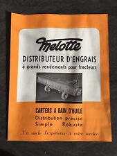 Brochure tracteurs melotte d'occasion  Châteauroux