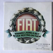 Fiat models poster for sale  LINCOLN