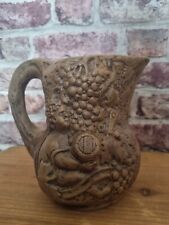 Vintage 1940's Relief Wine Drinkers Jug Pottery Beer Jug Breweriana, used for sale  Shipping to South Africa