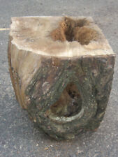 Oak Wood Log / Blank Through Hole & Bark Woodwork Arts & Crafts Pets Decor for sale  Shipping to South Africa