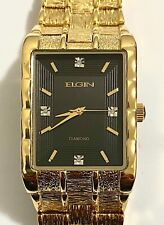 Relógio masculino de luxo Elgin retangular cor dourada com rosto preto - FG9031ST comprar usado  Enviando para Brazil