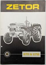 Folheto original de tratores Zetor 6711 e 6718, década de 1980, mercado do Reino Unido comprar usado  Enviando para Brazil