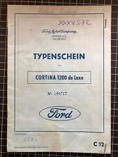 Typenschein ford cortina gebraucht kaufen  Jülich