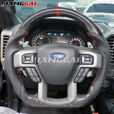 Real Carbon Fiber Steering Wheel Fit 15+ Ford F150 Raptor with Paddles Cutouts for sale  Shipping to South Africa