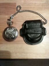 Franklin Mint Harley Davidsom Wings of Glory Eagle Pocket Watch & Pouch., used for sale  Lathrop
