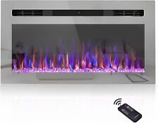 31 Inch Electric Fireplace with Remote Control, Recessed and Wall Mounted for sale  Shipping to South Africa